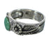 Turquoise Silver Southwestern Flower Ring Size 8 YX91689